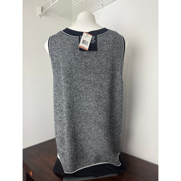 Jones New York Gray and Black Knitted Sleeveless Top 3X NWT - Picture 6 of 11